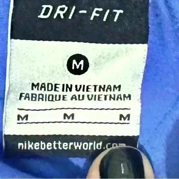 Nike Dri-Fit Athletic Shorts, Women’s Size Medium, Royal Blue with Yellow Stripe - Picture 9 of 12